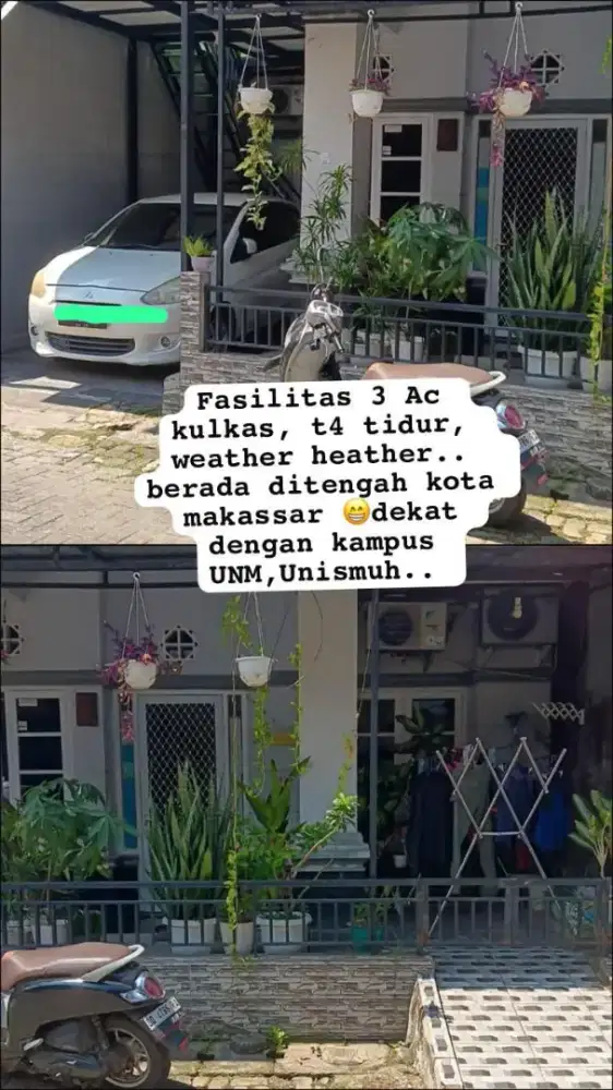 Di sewakan rumah di tengah kota makassar