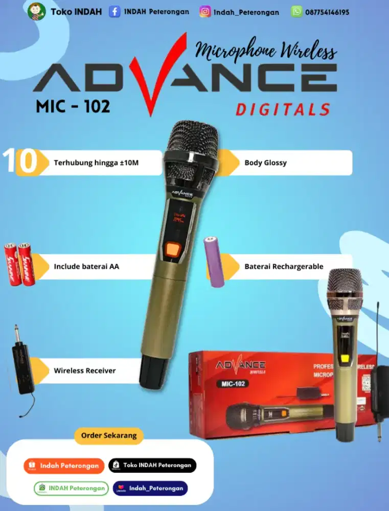 MICROPHONE WIRELESS ADVANCE 102