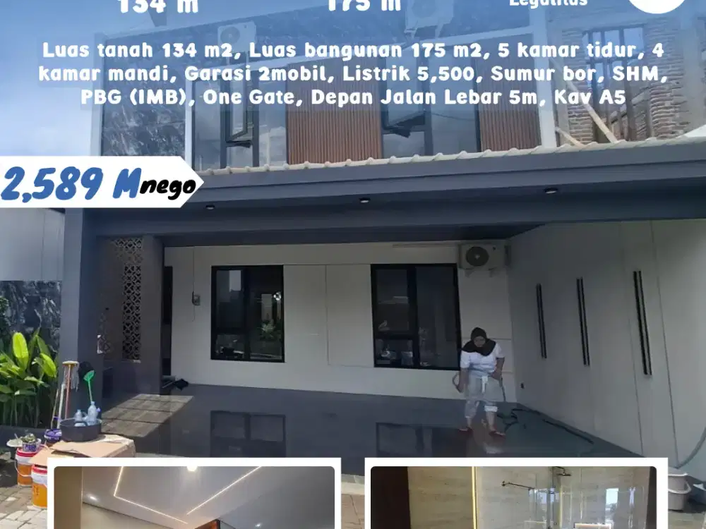 Dijual Rumah Baru 2 Lantai full furnished  (Kav  A5)