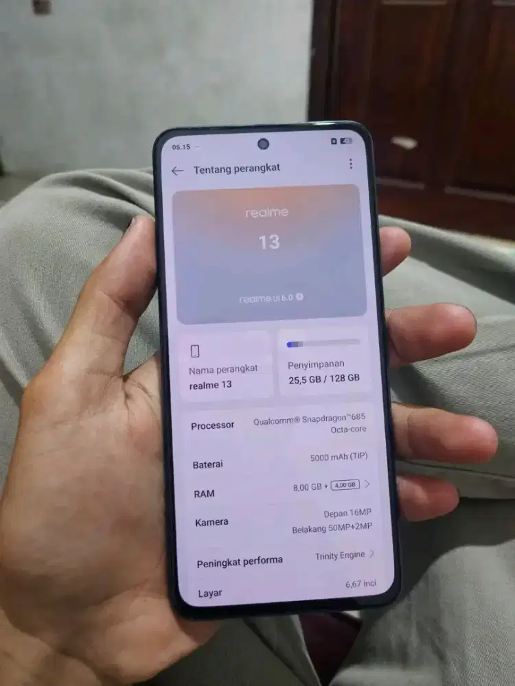 Realme 13 8+8/128gb Batangan no minus