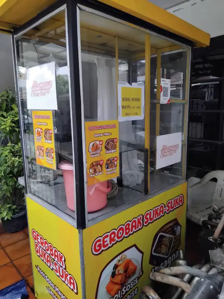 Gerobak bekas bonus meja utk kompor, harga nego