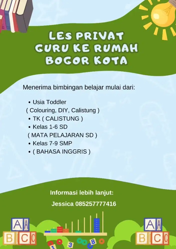 LES PRIVAT GURU KE RUMAH