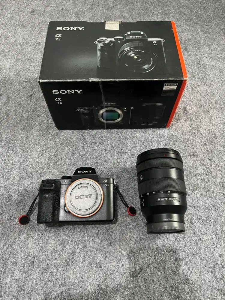 kamera sony a7ii + lensa 24-105 F4 GM oss