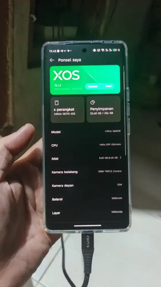 infinix note 40s 8/256 99% mulus komplit