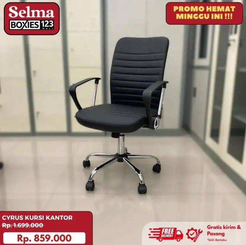 Kursi kantor bahan kulit sintetis