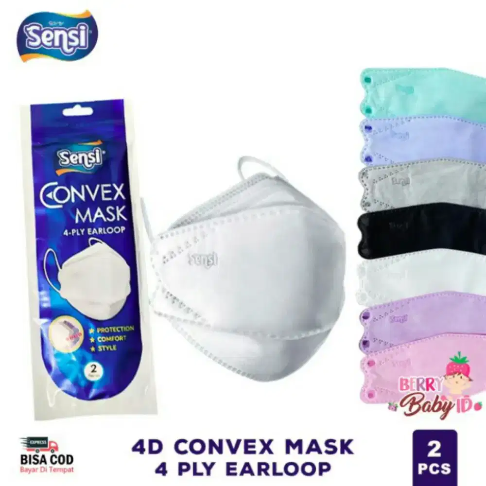 Masker Sensi Convex 4 Ply 3D Per 1 Pcs