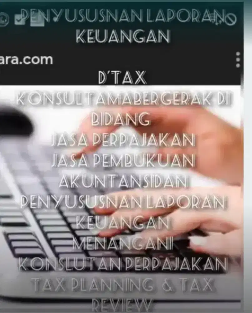 Jasa pembuatan pembukuan akuntansi