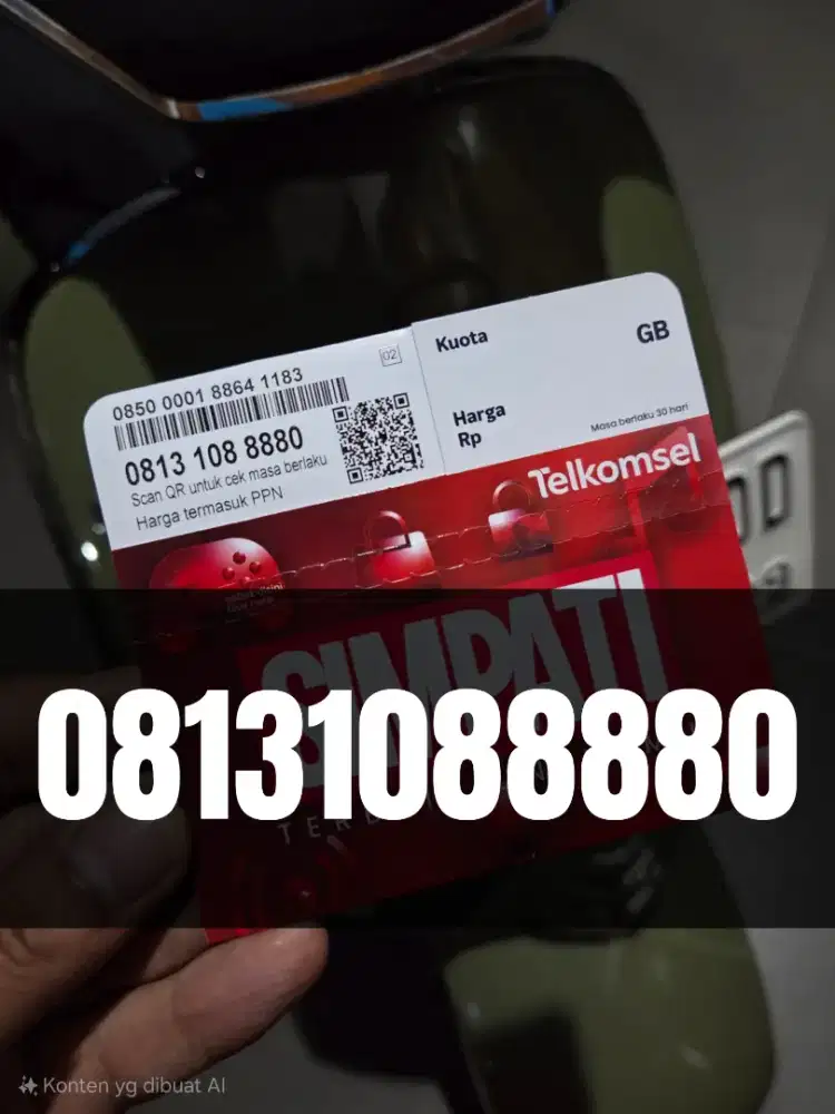 Nomor Cantik Telkomsel simPATI 11 Digit Kwartet Delapan 8888