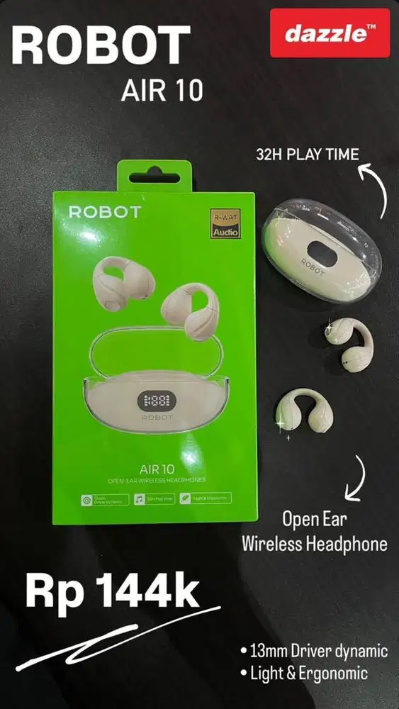 HEADSET NIRKABEL ROBOT AIR 10