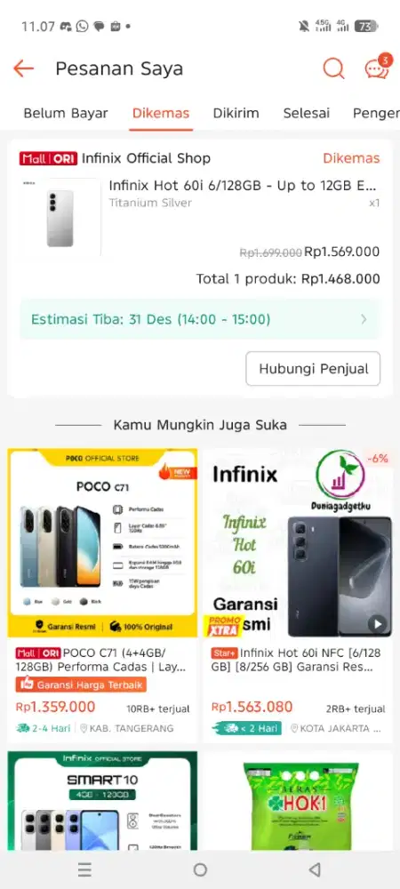 infinix hot 60i 6/128