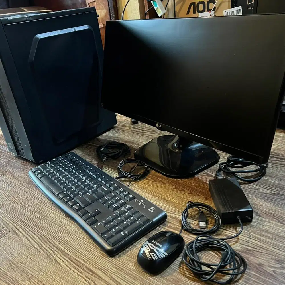 pc komputer gaming intel core i5 satu set monitor keyboard mouse