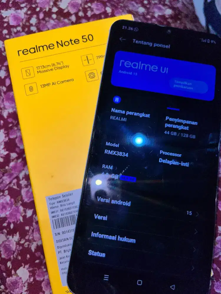 Realme Note 50 dijual murah BU ,,yang mau langsung
