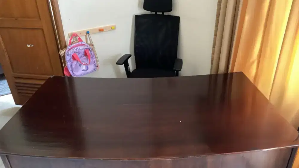 Meja kerja jati asli