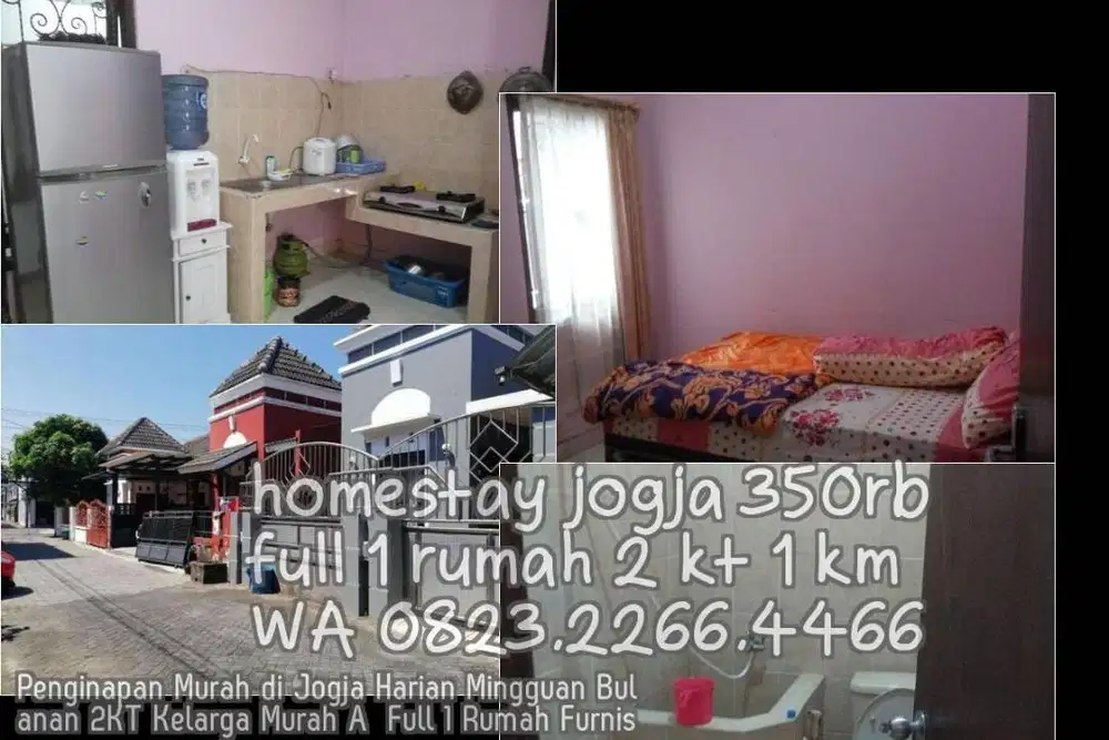 Penginapan Murah di Jogja Harian Mingguan Bulanan 2KT Kelarga Murah A