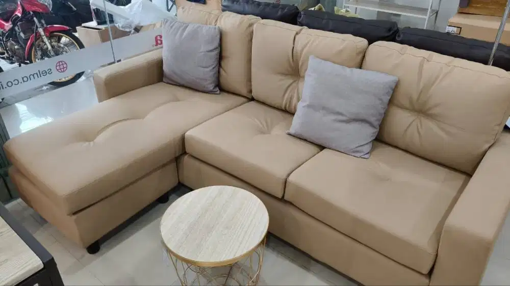 Selma Tasyi Sofa Modular Sudut Fabric - Coklat