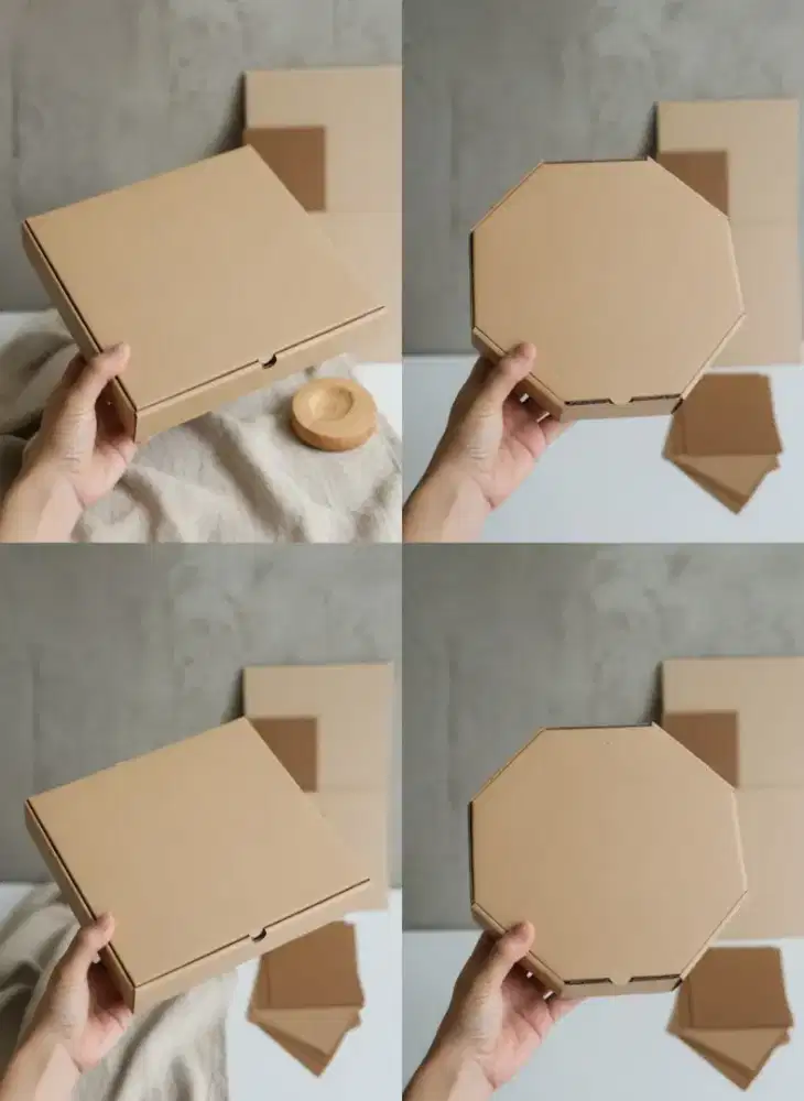 Kardus Pizza Polos Ukuran 26×26×4,5cm