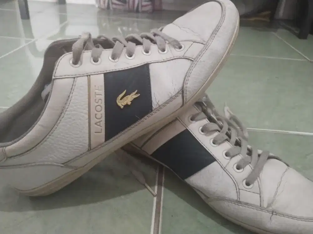 Sepatu lacoste white size 43