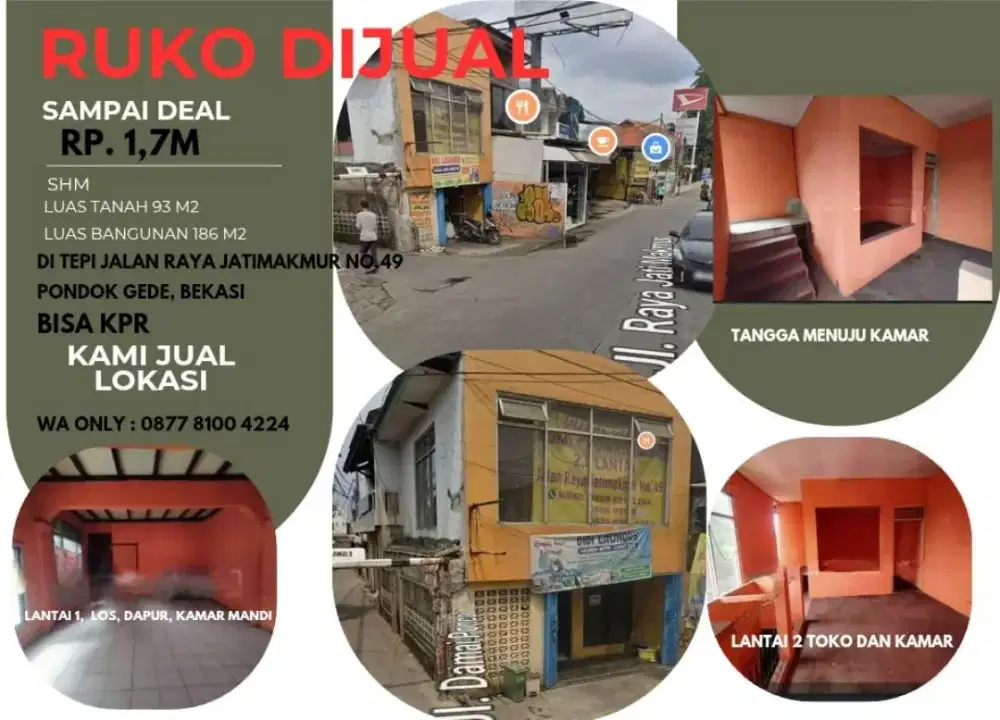 Dijual ruko strategis sampai deal