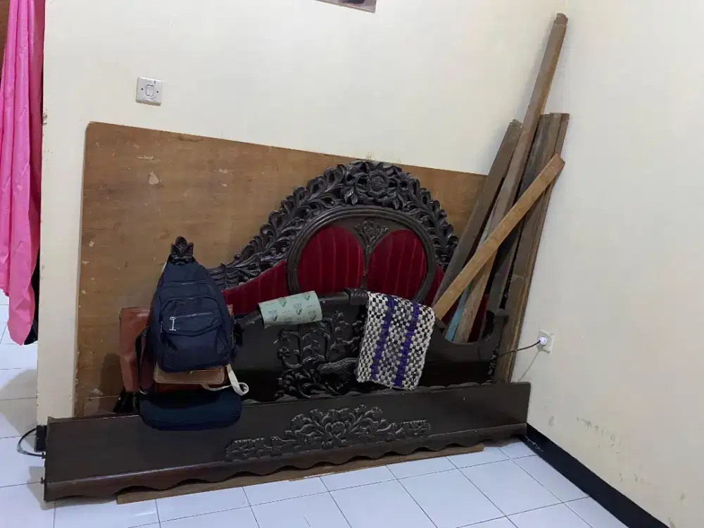 Dipan Kayu Jati Asli Ukuran 180x200