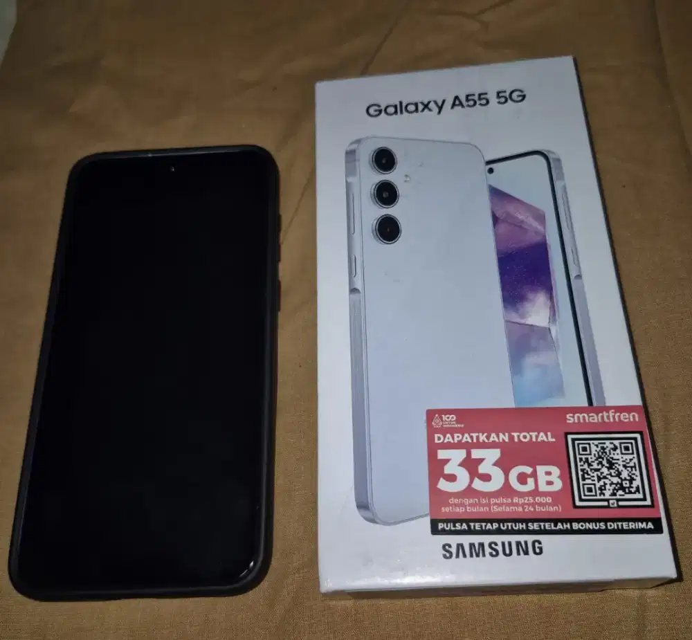 Samsung A55 5G, kondisi mulus pemakaian 1 thn, RAM 8 Memori 256GB