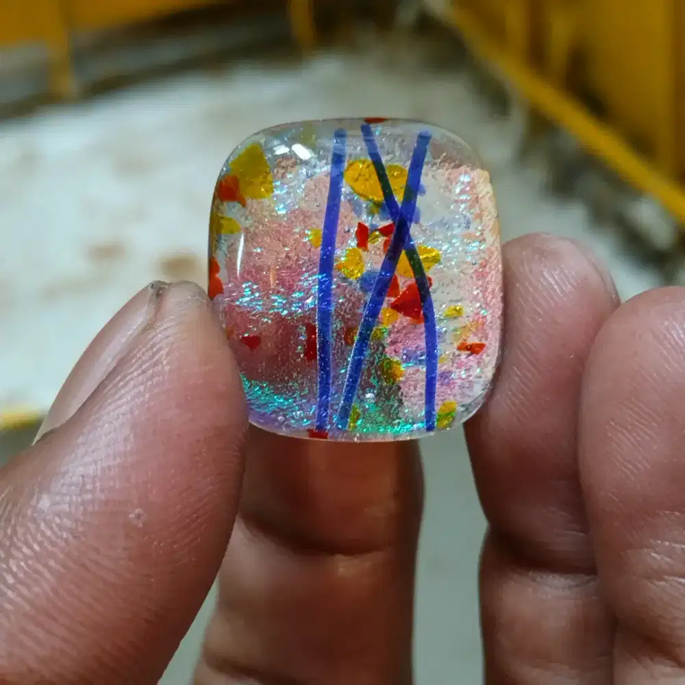 Imitasi kalimaya blackopal buat liontin