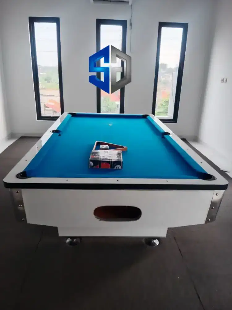 Meja Billiard ukuran 8feet Bola besar sudah full set perlengkapan