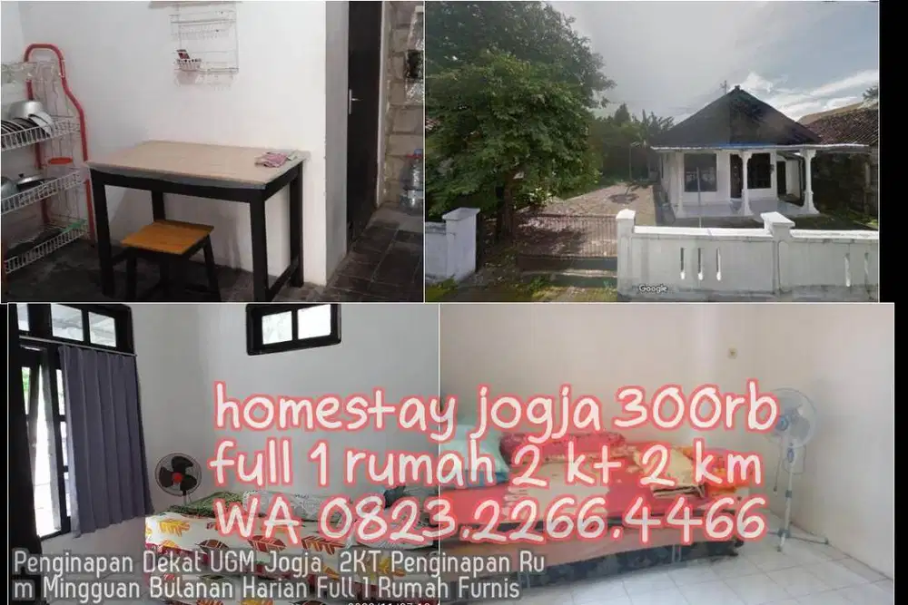 Penginapan Dekat UGM Jogja  2KT Penginapan Rum Mingguan Bulanan Harian
