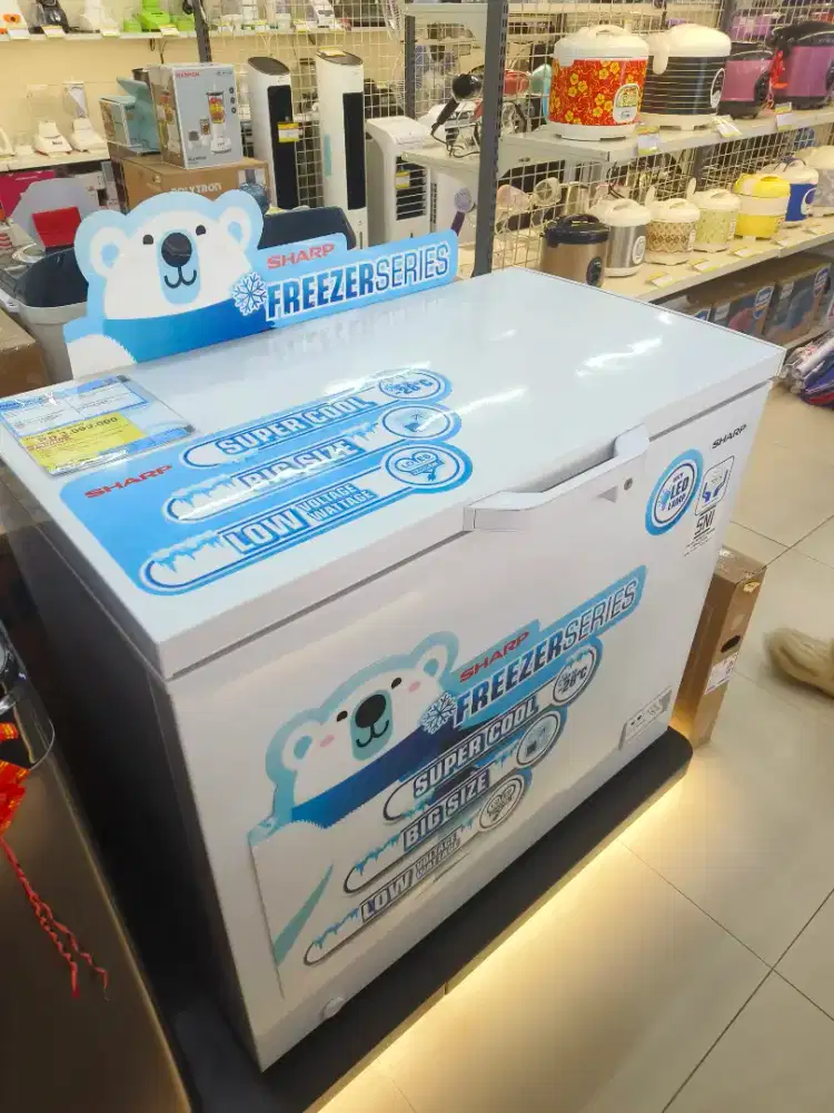 Cicilan Freezer Box Sharp bebas 2x cicilan