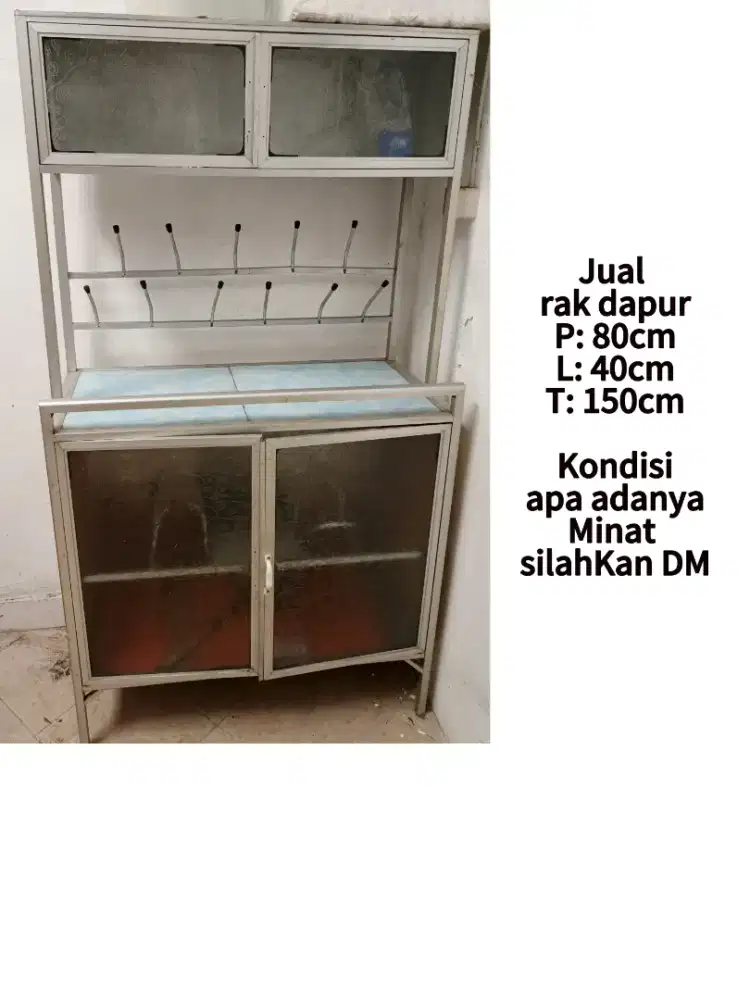 Rak piring almunium atas bawah