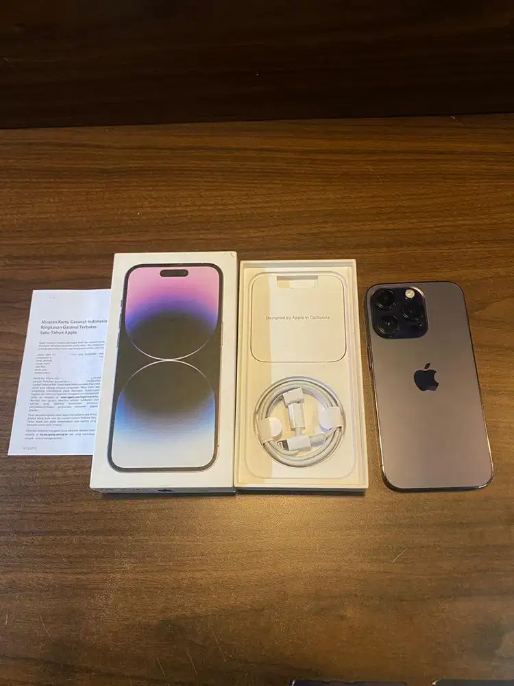 FULL ORIAN IPHONE 14 PRO 512GB DEEP PURPLE RESMI IBOX PA/A