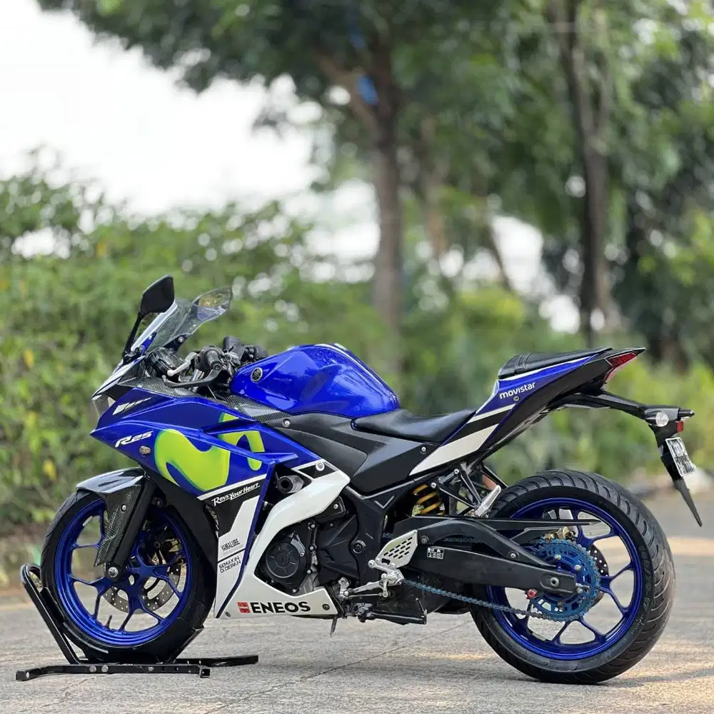 YAMAHA R25 V1 MOVISTAR BIRU 2016 PAJAK PANJANG SIAP GASPOL