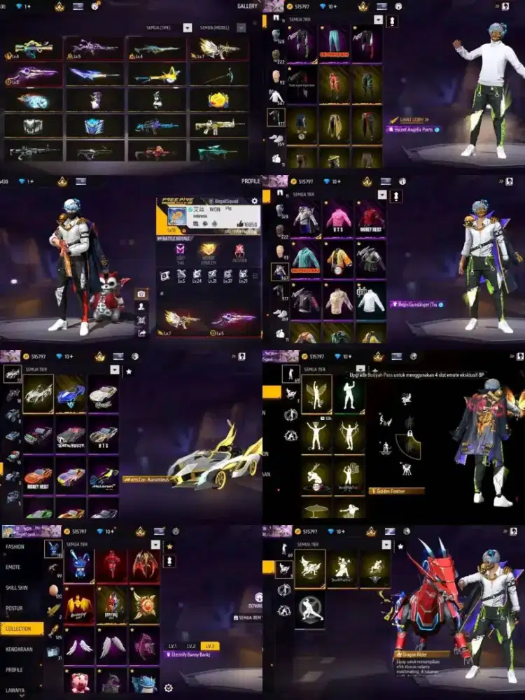 Jual akun ff spek GG murah di jamin aman dan Terpercaya