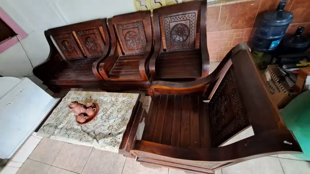 Meja Kursi tamu kayu jati