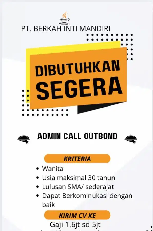 Lowongan Kerja Admin Call Outbond