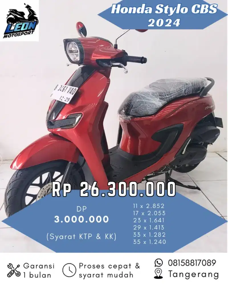 Stylo 160 CBS 2024, jual beli motor seken