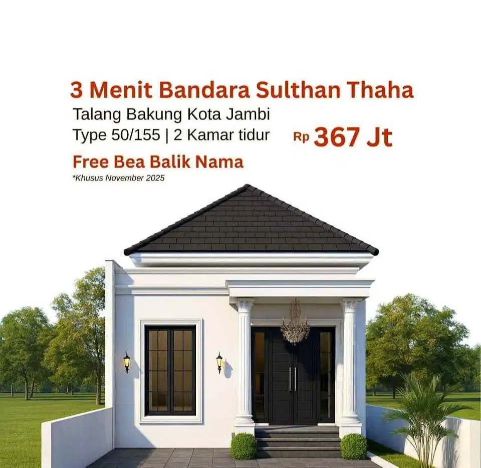 Jual Rumah Komersil Talang Bakung Kota Jambi Type 50