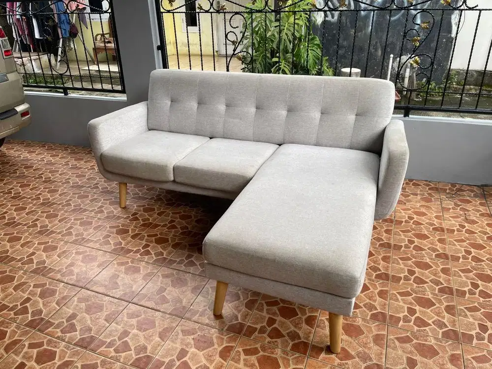 Sofa L Grey kondisi 95%