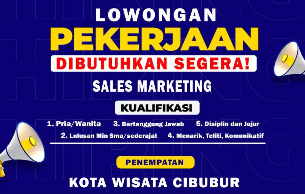 ADMIN SALES MARKETING(Wanita)