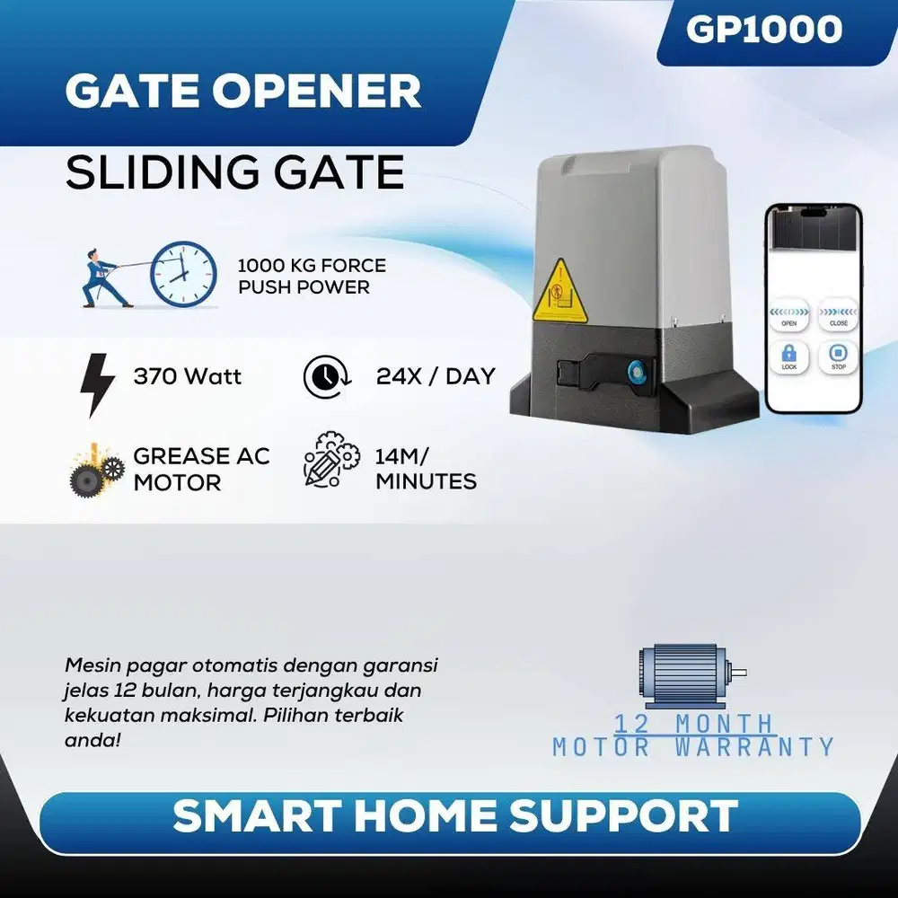 AUTOMATIC SLIDING GATE G-POWER 1000KG