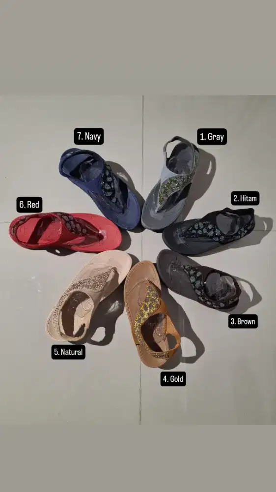 FITFLOP LEAF TALI SENDAL WANITA BARU ASLI ORIGINAL