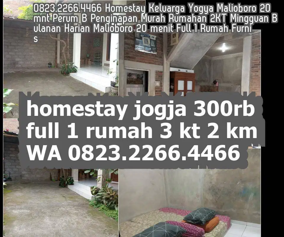 Sewa Penginapan Yogyakarta UNY Maliob 2KT Luas Mingguan Bulanan Harian
