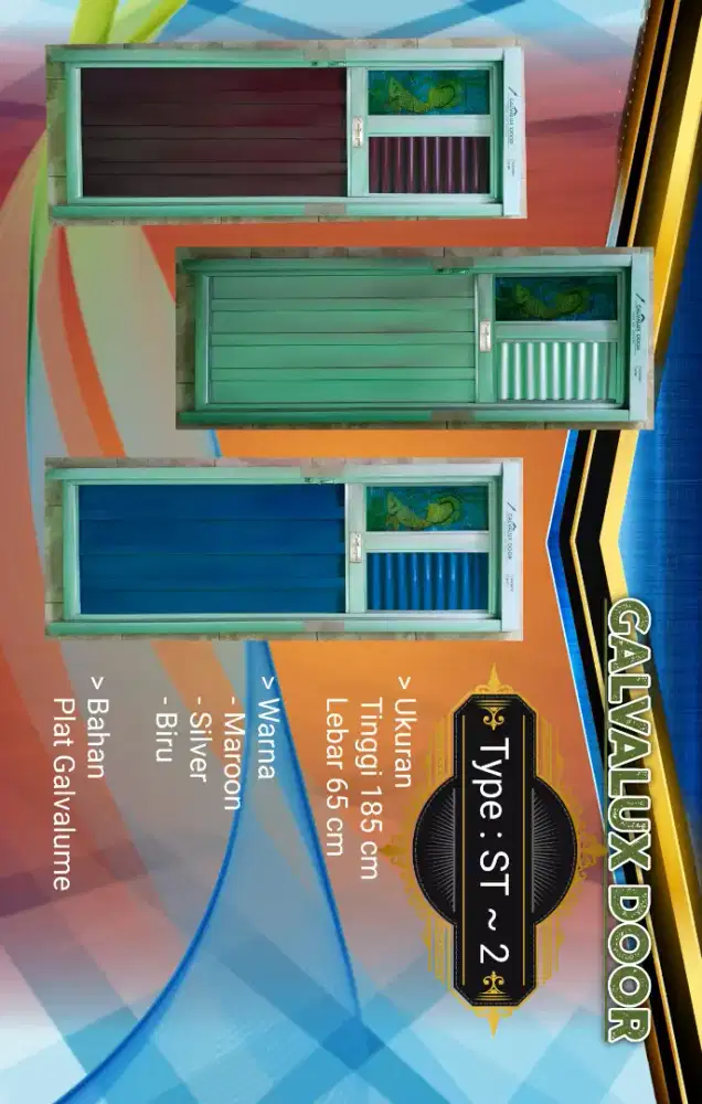 PINTU WC GALVALUM  GALVALUX DOOR  KHUSUS UTK DKI JAKRTA SAJA