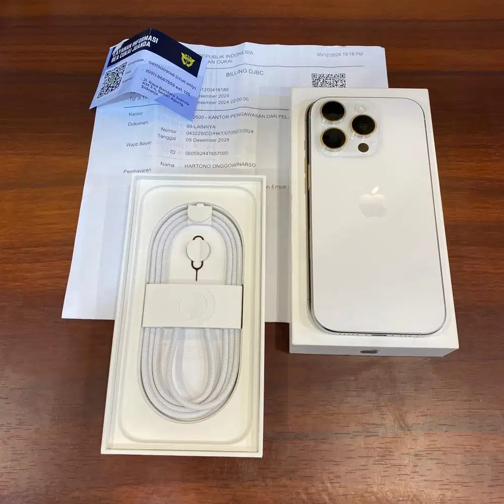 iPhone 16 Pro 256GB White Titanium Inter Beacukai