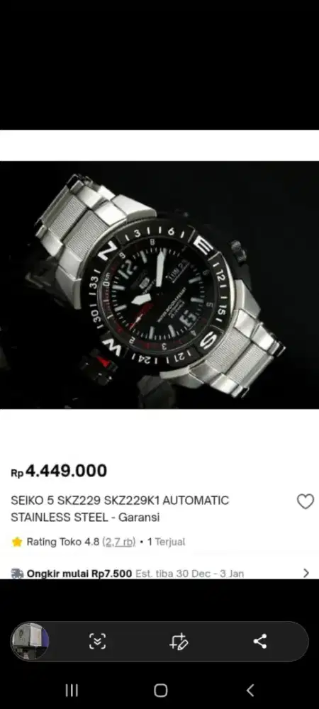 Jam seiko5 ory automatic