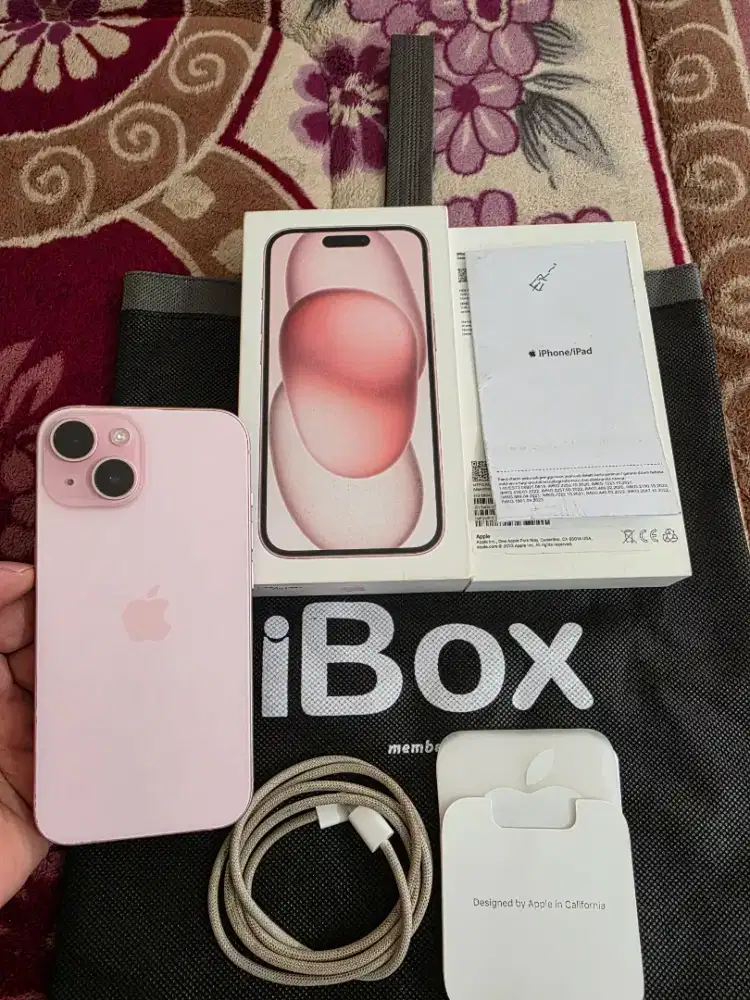 iphone 15 128gb resmi iBox,mulus like new,fulset original,istimewa