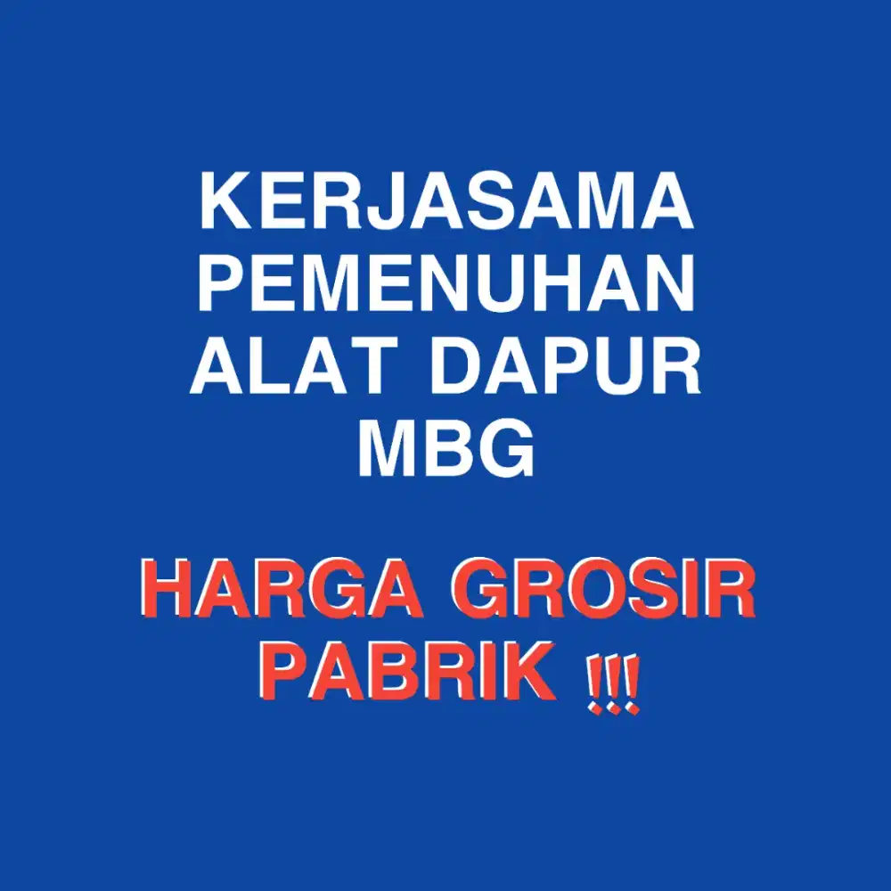 KERJASAMA PEMENUHAN ALAT DAPUR MBG