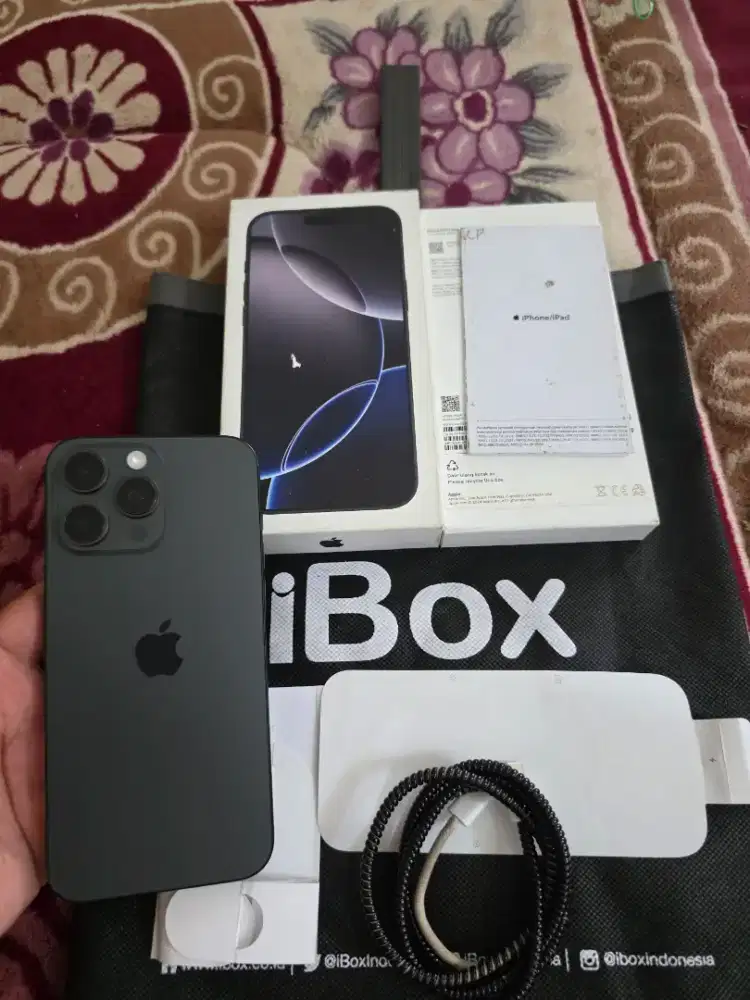 iphone 16 pro max 256gb resmi iBox,garansi 03-05-2026 fulset original