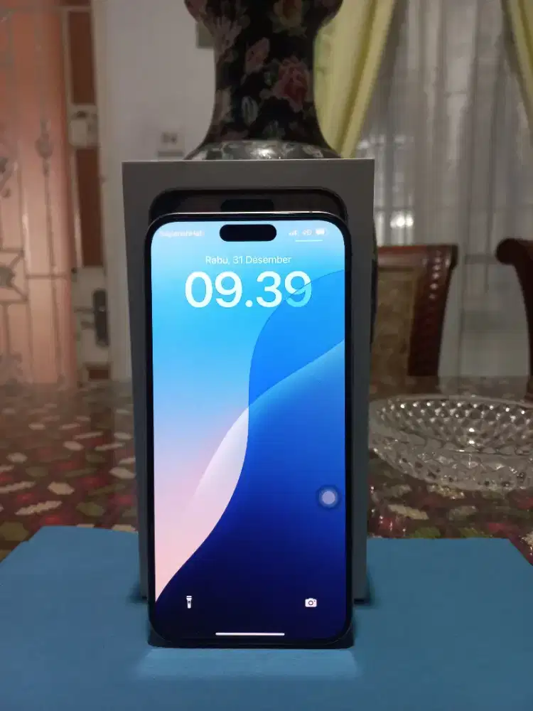 Iphone 15 promax 256GB. Natural titanium, fullset , bekas ibox