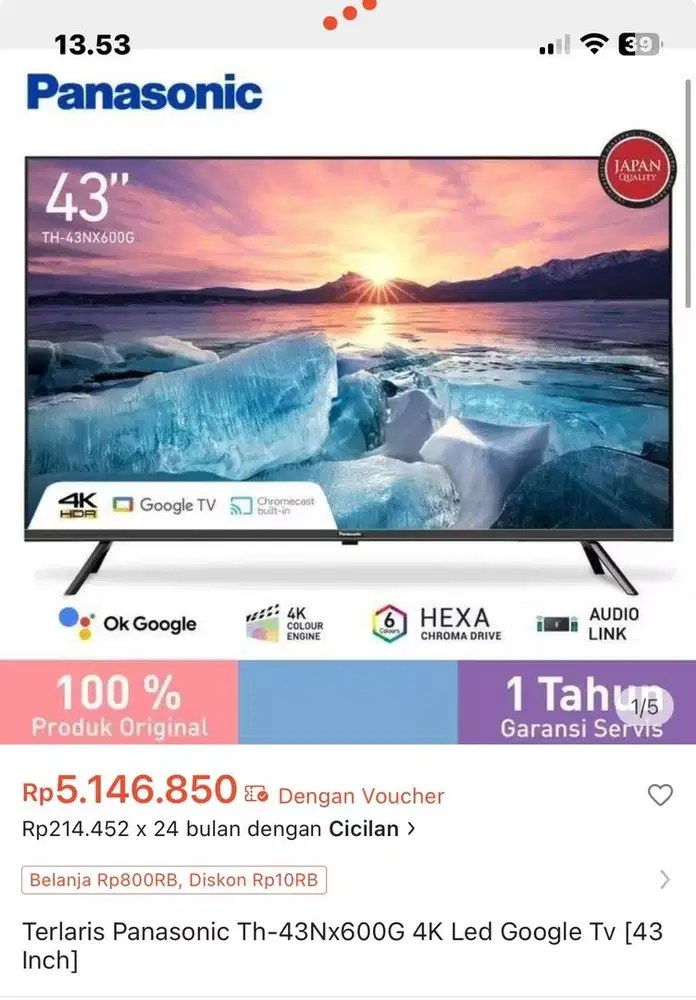 Jual tv 43 inch