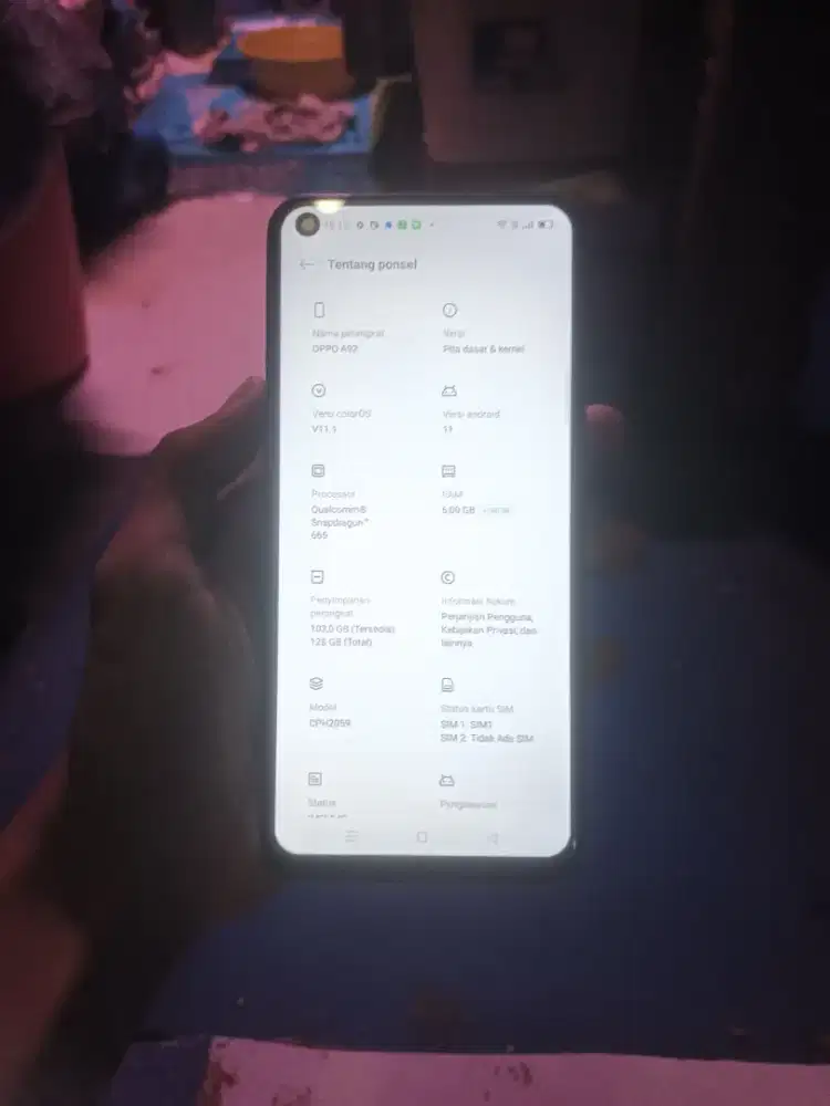 Oppo a92 6+5/128 hp casan tipe c no minus